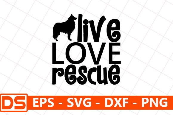 DOG Svg Design, Live Love Rescue