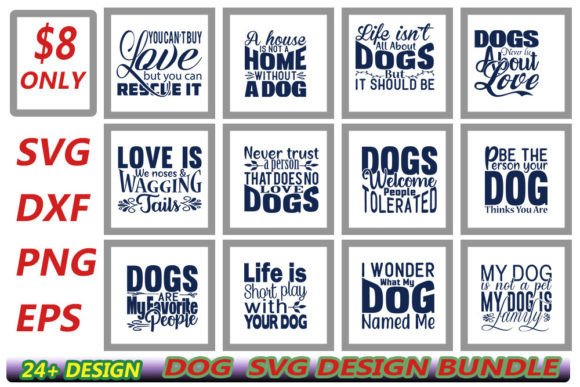 Dog SVG Quotes Designs Bundle