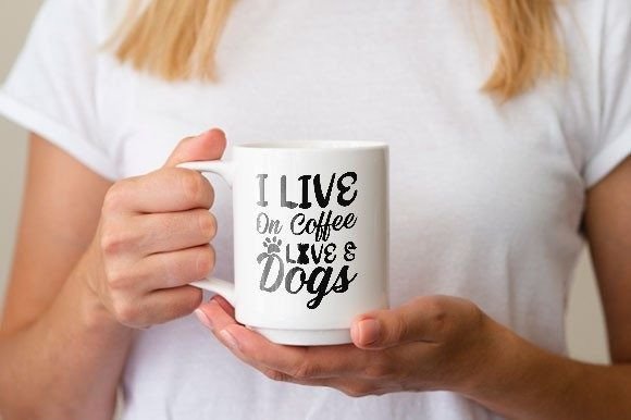 Embroidery Design Review: Dog Svg Design, I Live on Coffee Love