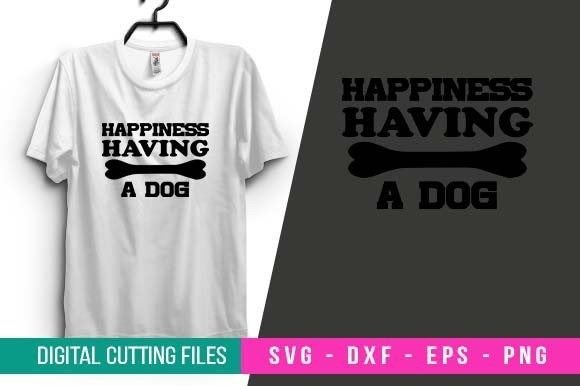 Happiness Having a Dog SVG Design